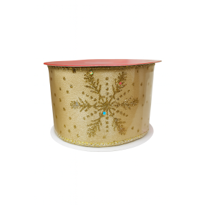 FITA NATALINA  FLOCO DOURADO