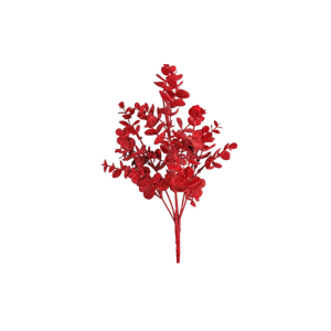 MINI BUQUE NATALINO  DE EUCALIPTO COM GLITER