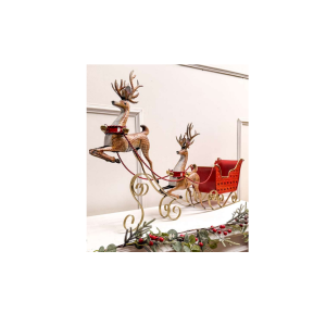 TRENO COM RENAS  EM  METAL