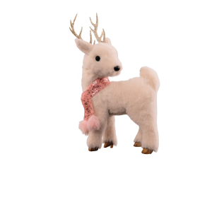 RENA DECORATIVA  ROSA FELPUDA