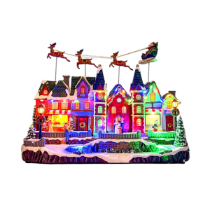 CENARIO NATALINO CASAS DECORADA C/ TRENO