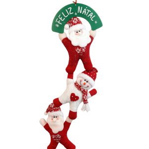 BONECO DE  NATAL ORMEC  EQUILIBRISTA TRIO