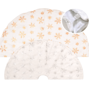 SAIA PARA ARVORE  FELPUDA BRANCA/DOURADA