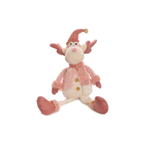 BONECO NATALINO ALCE ROSA