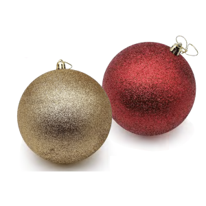 BOLA NATALINA COM GLITER